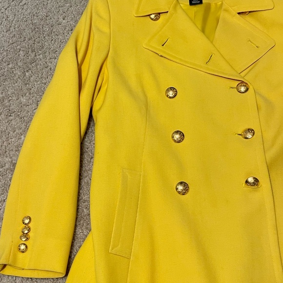 Lauren Ralph Lauren Women’s Yellow Wool Riding Blazer Jacket Sz 6P Made in USA - Picture 14 of 14